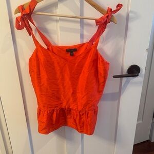 Jcrew tie sleeve peplum top